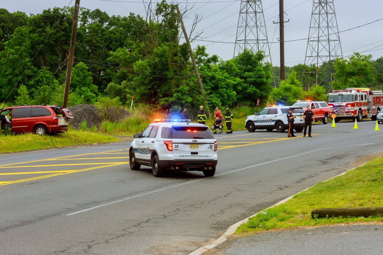 accident with a police car